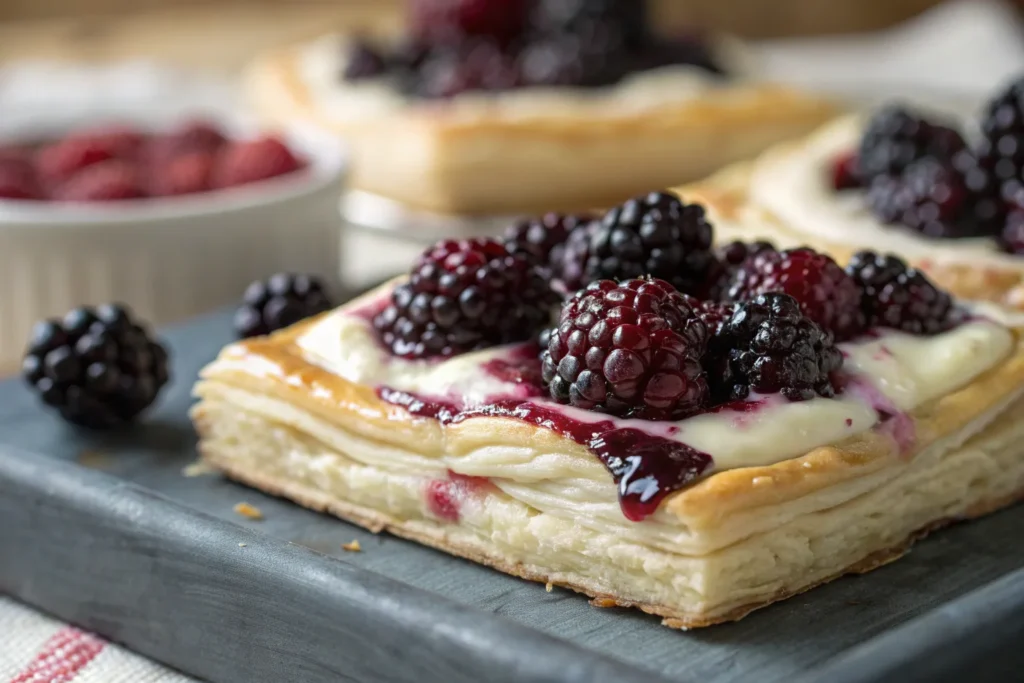 Blackberry Goat Cheese Puff Pastry