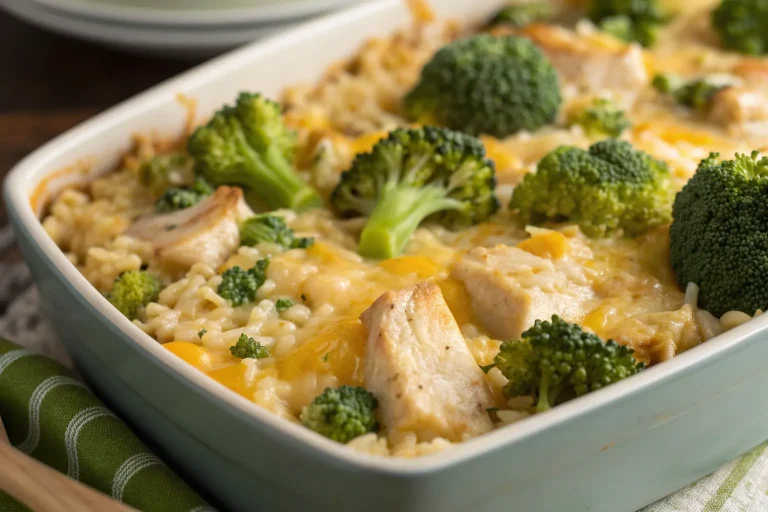 Broccoli Rice Cheese Chicken Casserole