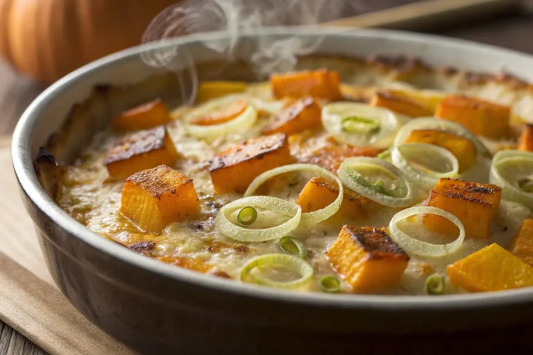 Butternut Squash Gratin with Leeks