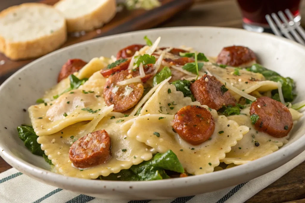 Cajun Sausage Ravioli Pasta