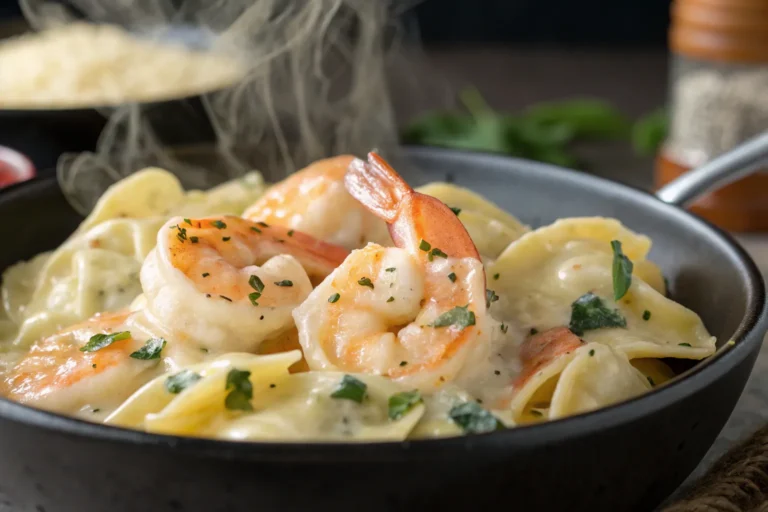Cheese Tortellini Shrimp Alfredo