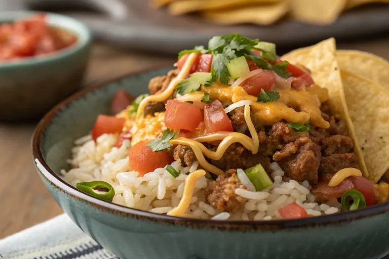 Cheesy Taco Rice Bowl