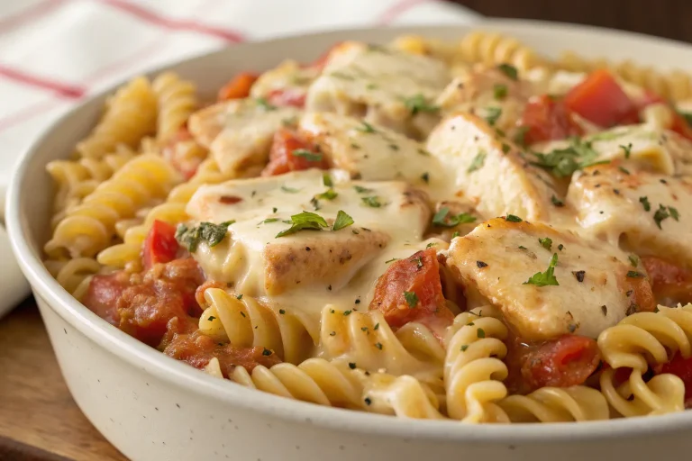 Cheesy Tuscan Chicken Rotini – A Creamy Italian-Inspired Delight