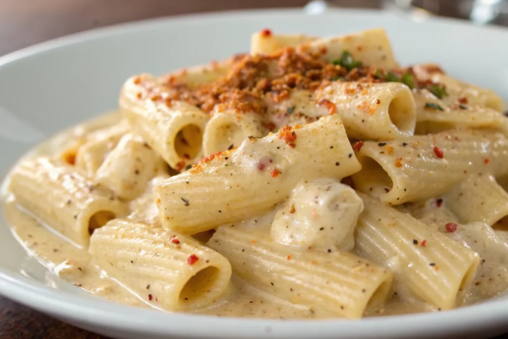 Creamy Rigatoni Alfredo Cajun