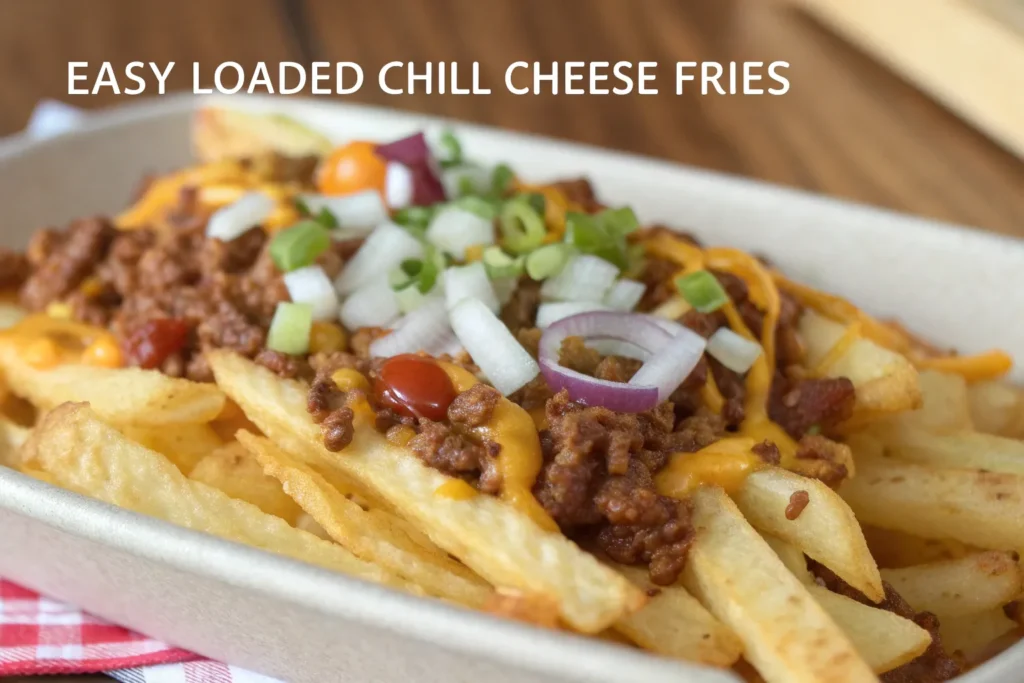 Easy Loaded Chili Cheese Fries