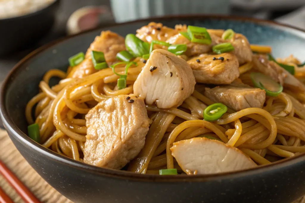 Garlic Chicken Lo Mein