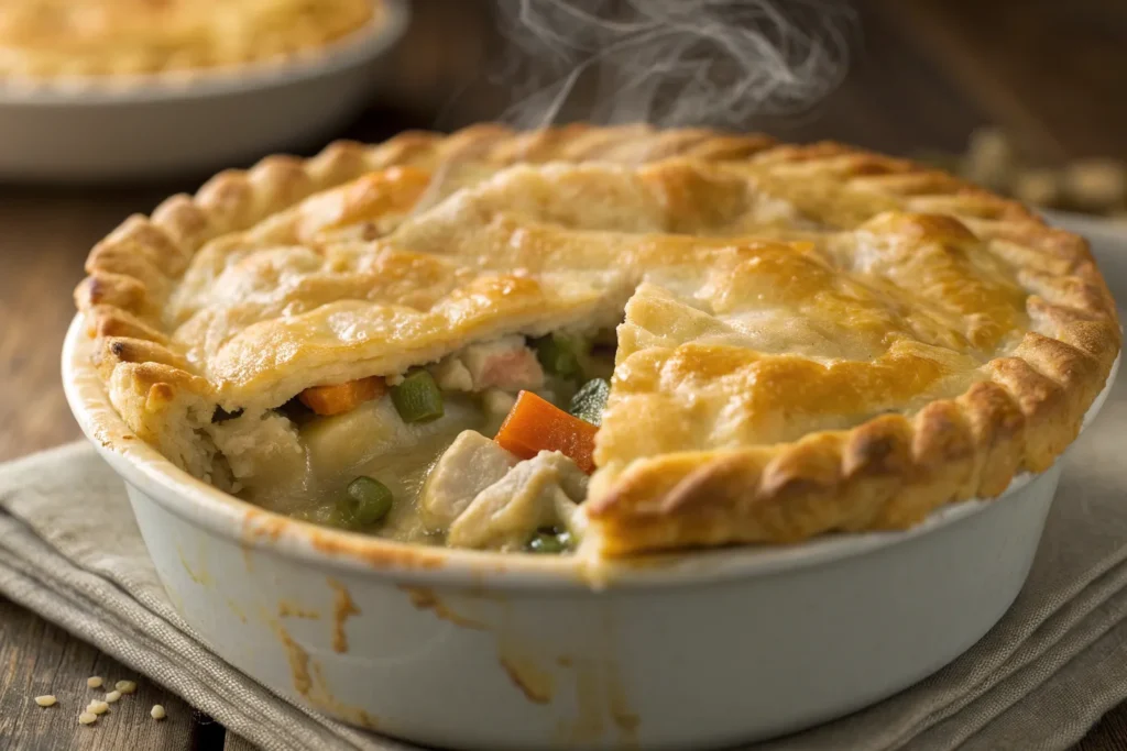 Golden Chicken Pot Pie with Buttery Crust