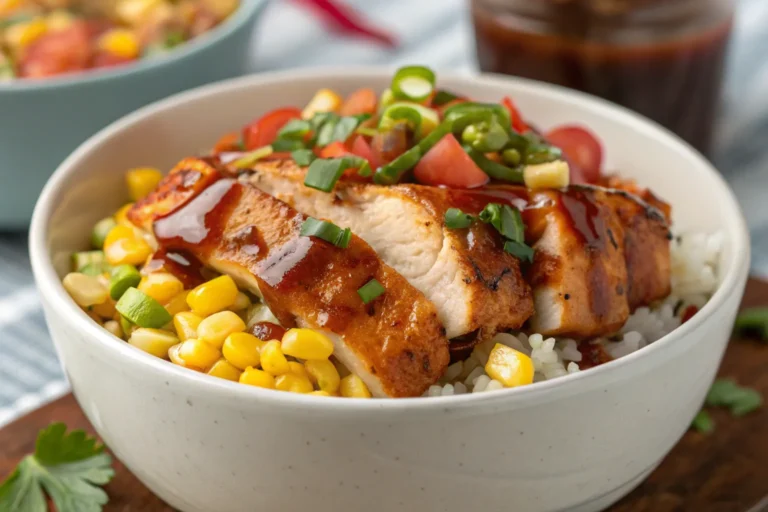 Honey Chipotle Chicken Bowls with Corn Salsa