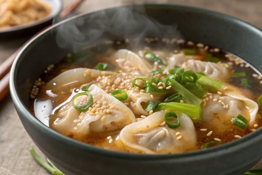 Korean Rice Cake and Dumpling Soup (Tteok Mandu Guk)