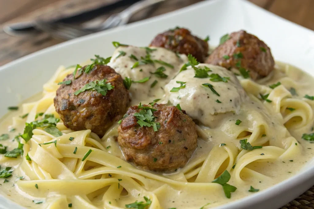 Meatball Stroganoff Dreamy Cream Sauce