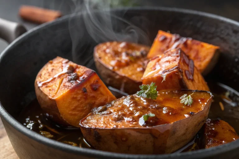 Melting Sweet Potatoes with Maple Miso