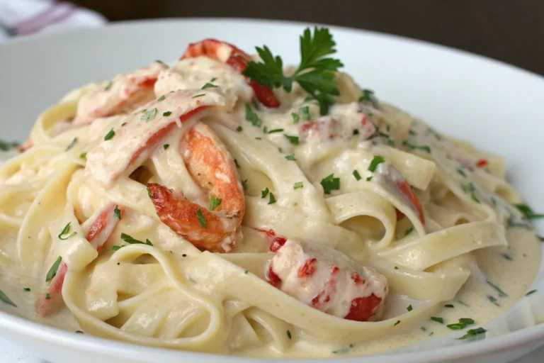 Quick and Creamy Lobster Fettuccine Alfredo
