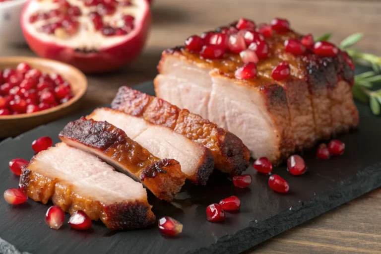 Roasted Pomegranate Pork Belly