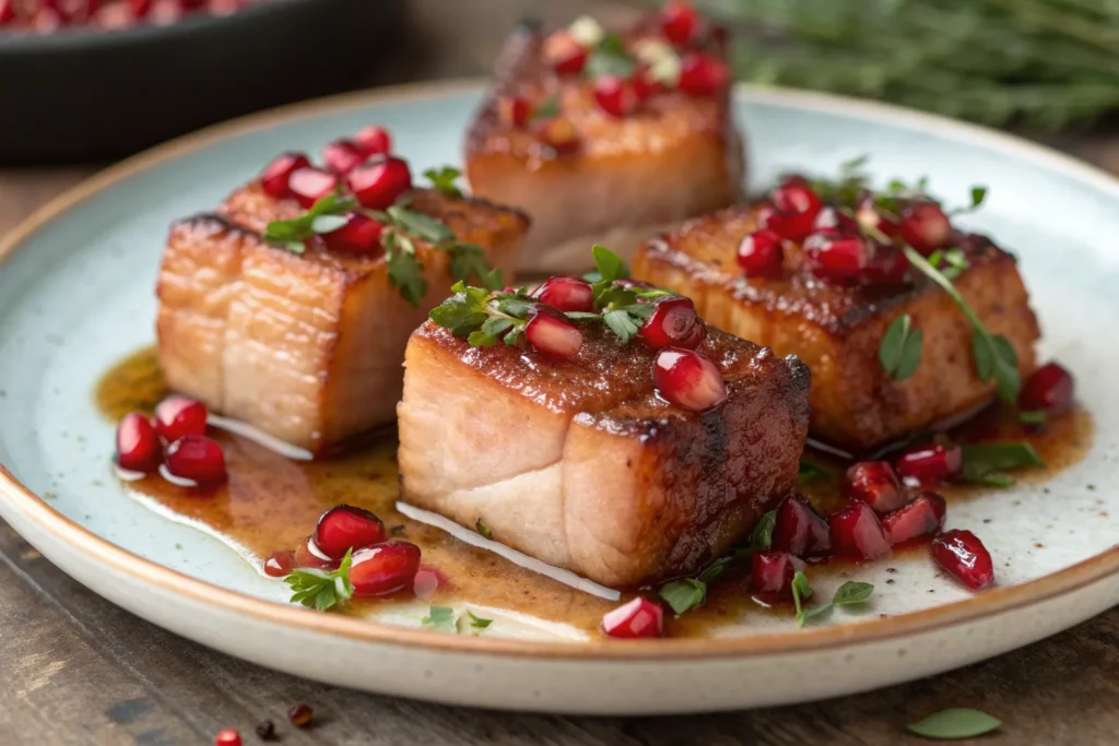 Roasted Pomegranate Pork Belly