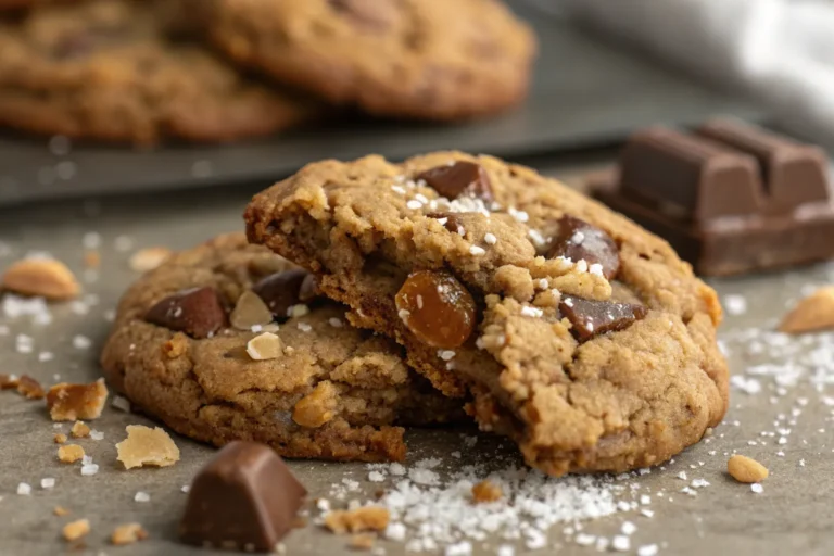 Salted Toffee Oatmeal Cookies