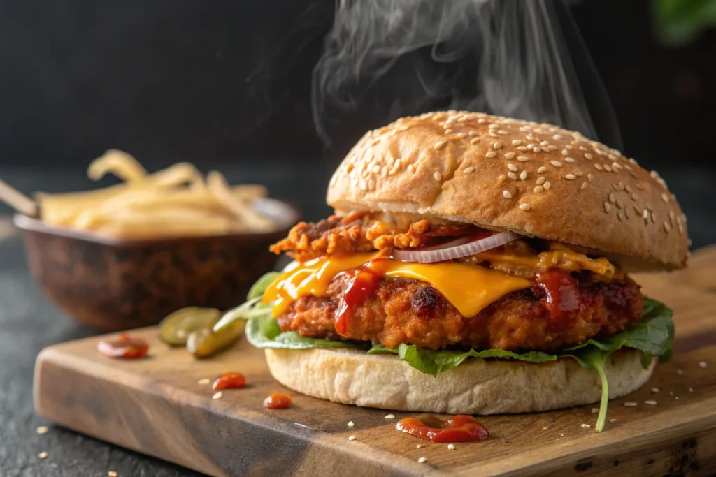 Sizzling Korean Chicken Burger