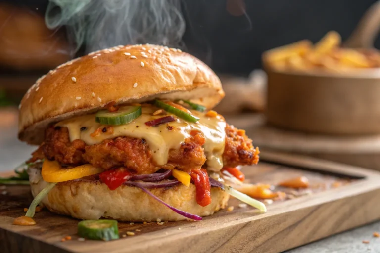 Sizzling Korean Chicken Burger