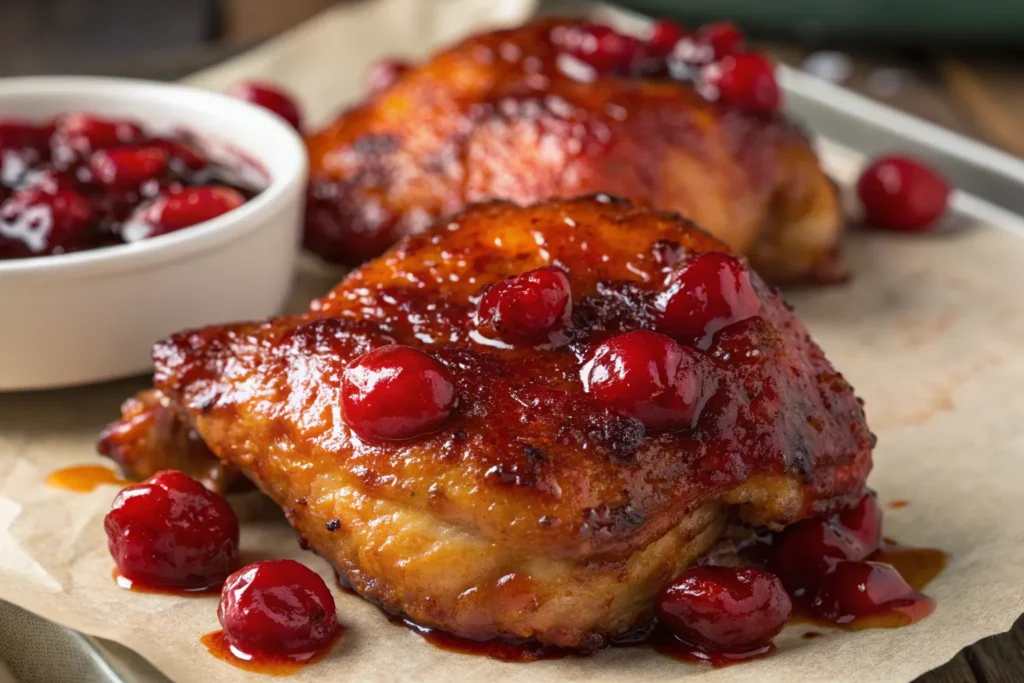 Sticky Cherry Chicken Thighs