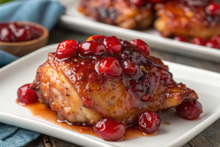 Sticky Cherry Chicken Thighs