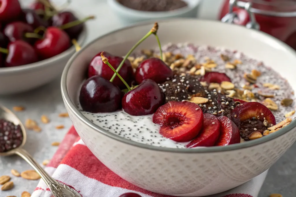 Cherry Chia Pudding Bowl – A Fresh & Nutritious Delight