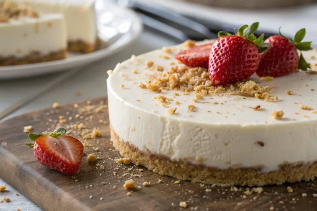 3 Ingredient No Bake Cheesecake