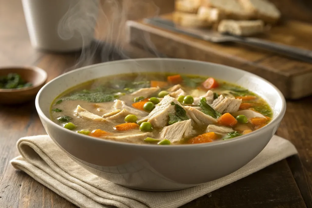 Leftover Rotisserie Chicken Soup