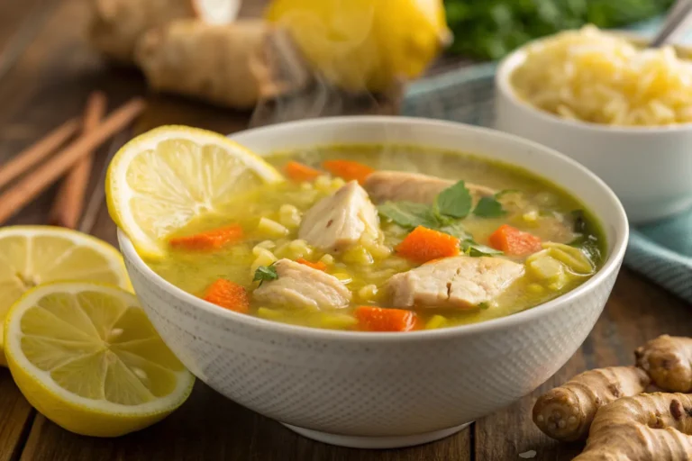 Lemon Ginger Turmeric Chicken and Rice Soup – Healing, Flavorful, and Comforting