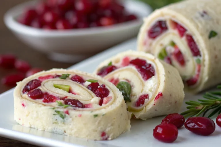 Savory Christmas Cranberry Roll-Ups – Easy Holiday Party Treats