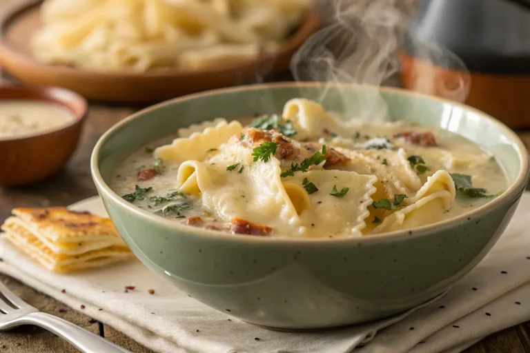 Alfredo Lasagna Soup Comfort