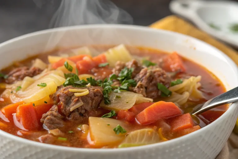 Cabbage Soup with Ground Beef