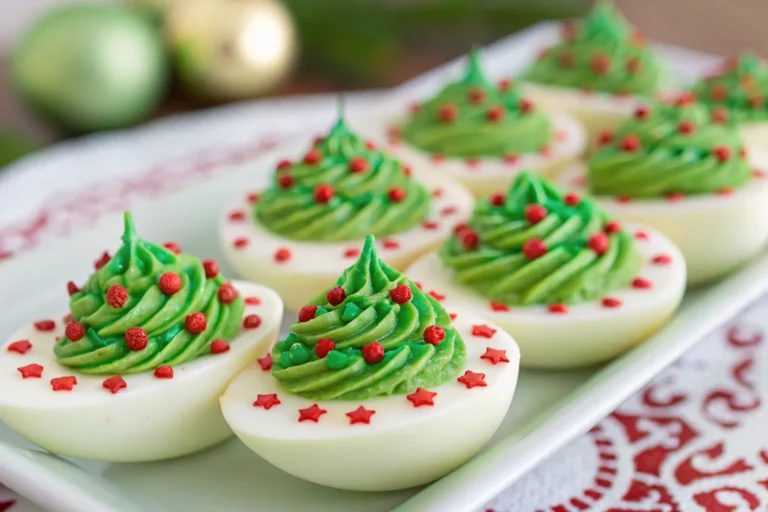 Christmas Tree Deviled Eggs