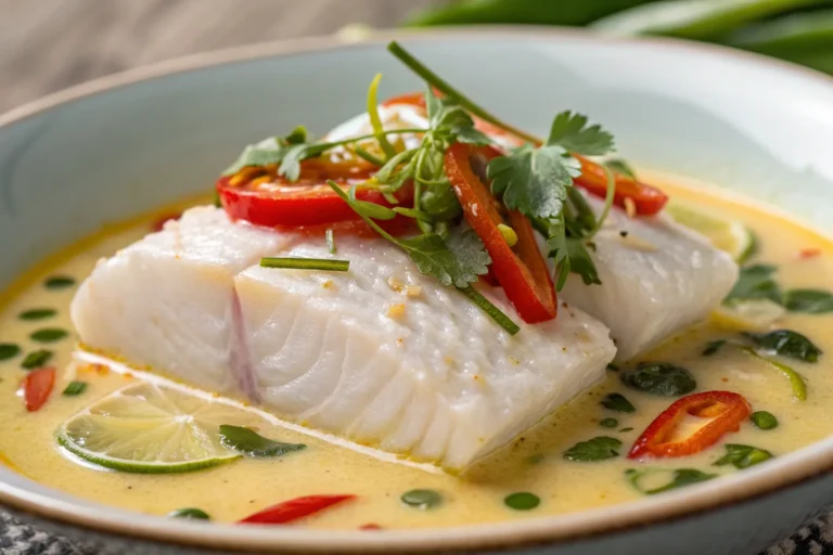 Coconut Milk Poached Fish