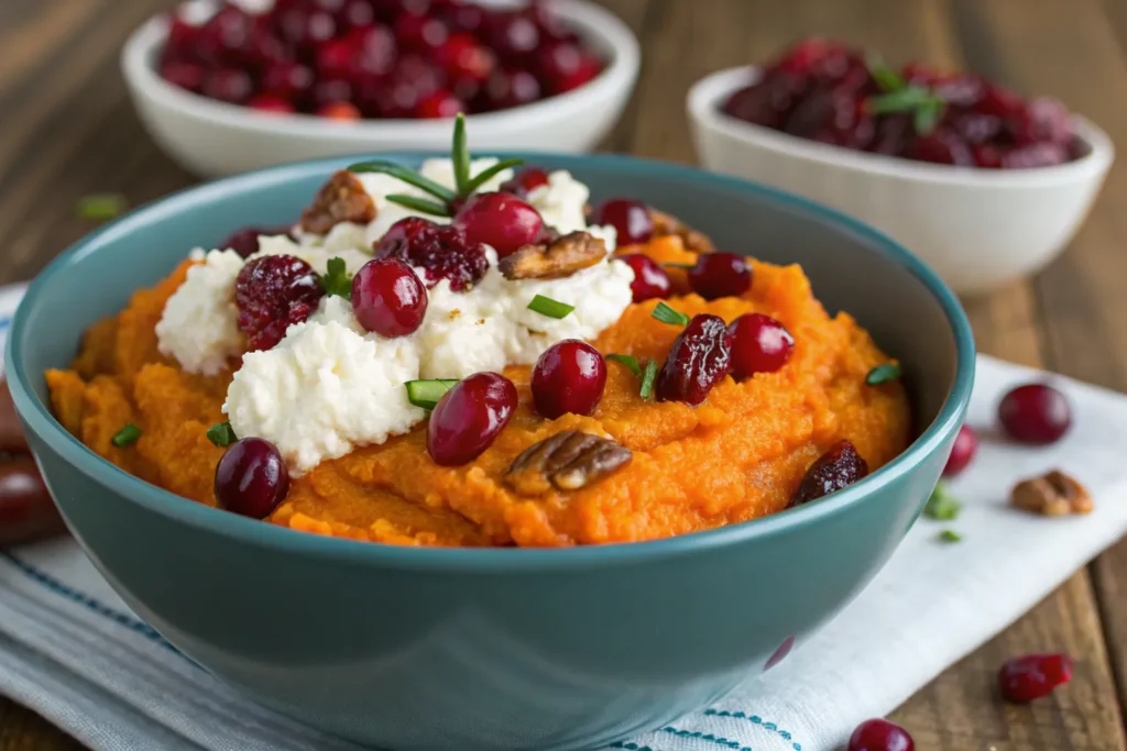 Cranberry Ricotta Sweet Potatoes