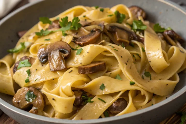 Garlic Butter Mushroom Pappardelle