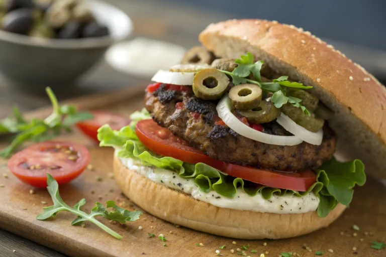 Greek Olive Burger Recipe