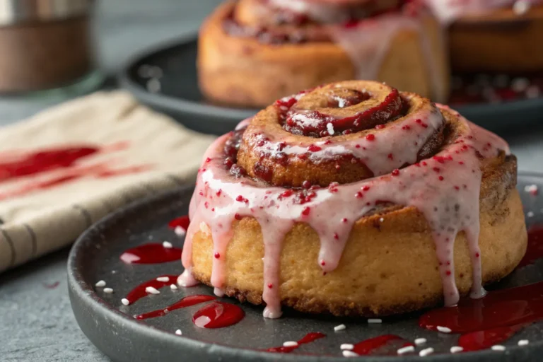 Halloween Bloody Cinnamon Rolls