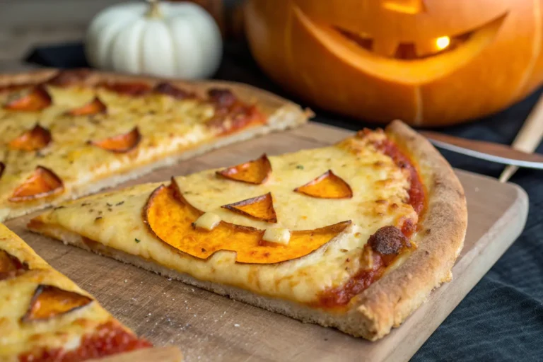 Halloween Pumpkin Pizza