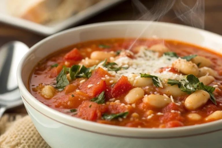 Parmesan Tomato Cannellini Bean Soup – Hearty, Comforting, and Flavorful