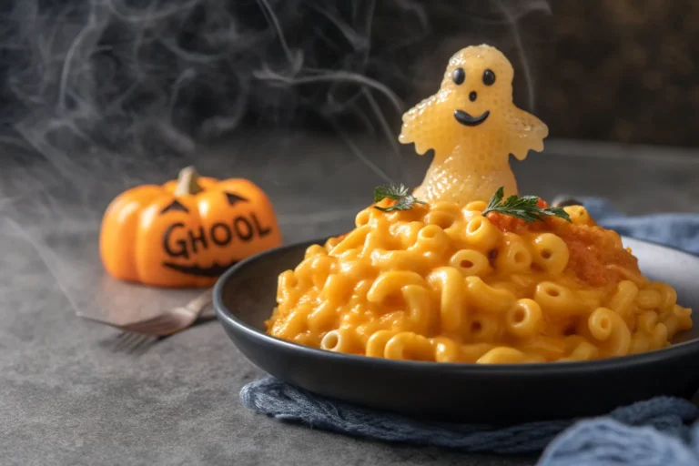 Spooky Ghost Mac and Cheese – Ghoul-gheroni Halloween Recipe