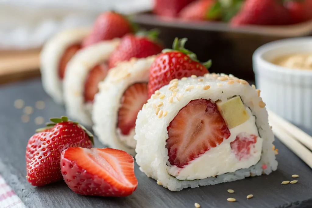 Strawberry Shortcake Sushi Roll