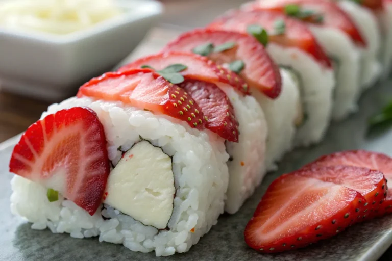 Strawberry Shortcake Sushi Roll