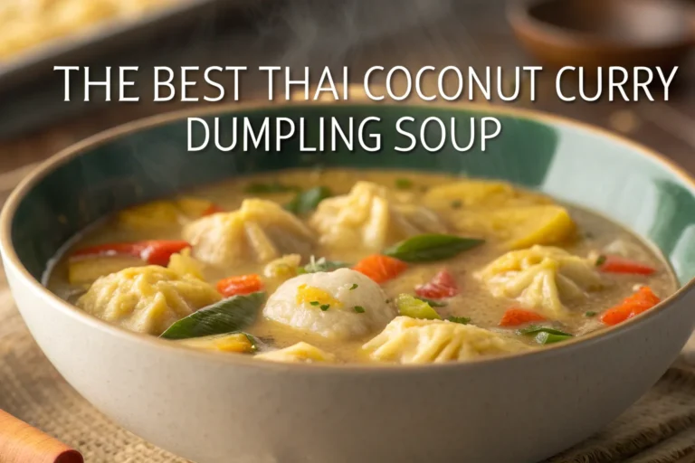 The Best Thai Coconut Curry Dumpling Soup for Cozy Nights