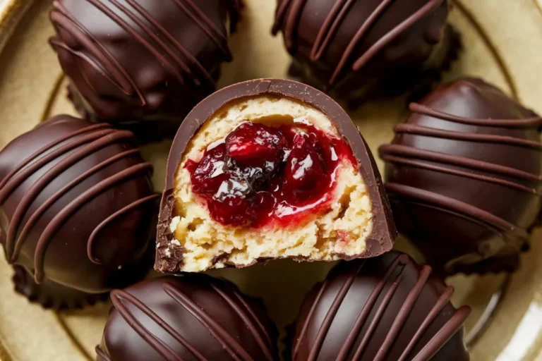 Dark Chocolate Covered Cranberry Sauce Bites