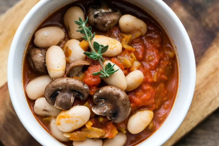 White Bean Mushroom Stew Vegan