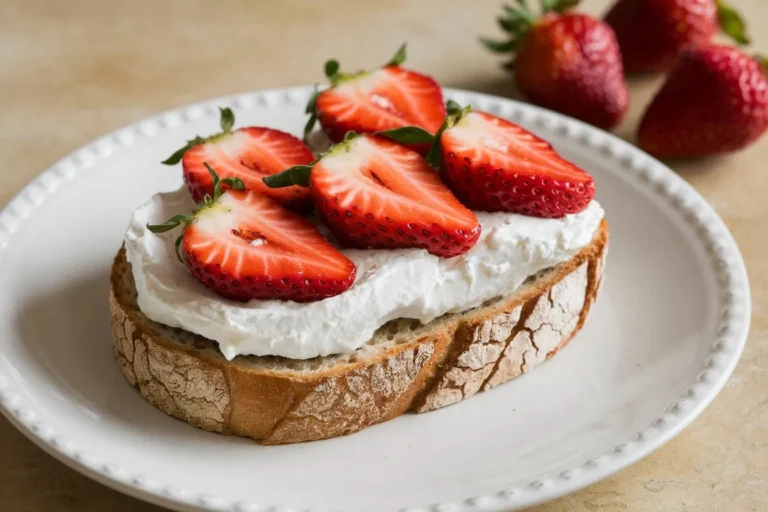 Roasted Strawberry Whipped Ricotta Toast