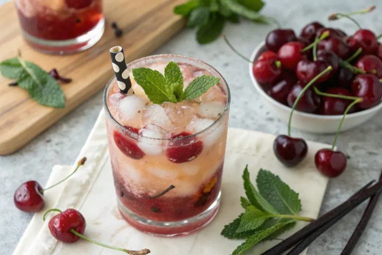 Chilled Cherry Vanilla Cooler Mocktail Recipe
