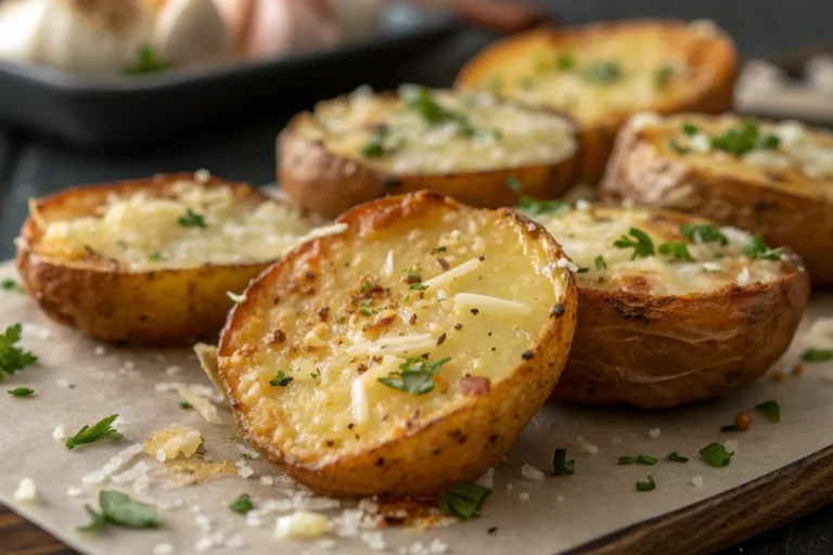 Air Fryer Baked Garlic Parmesan Potatoes