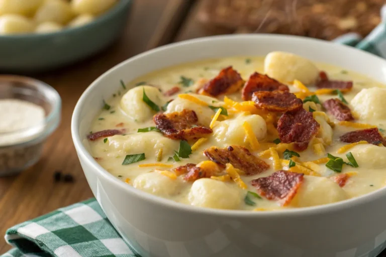 Bacon Cheddar Gnocchi Soup