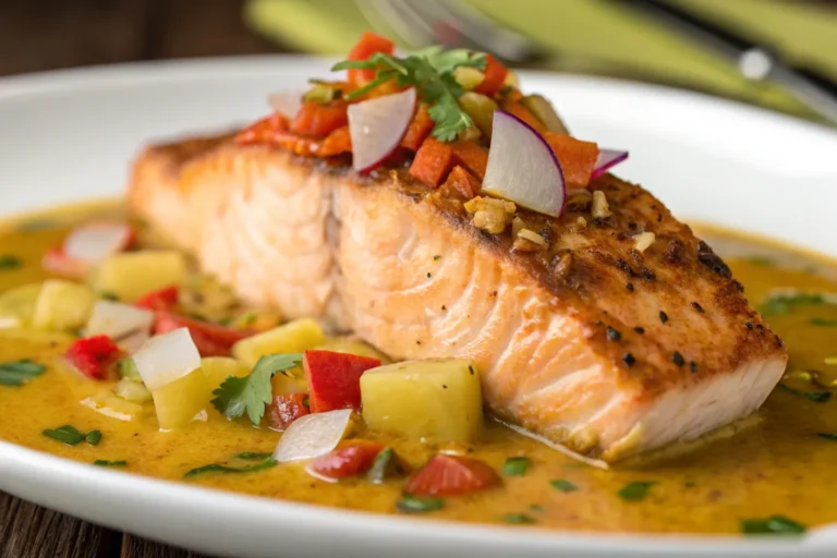 Caribbean Coconut Curry Salmon