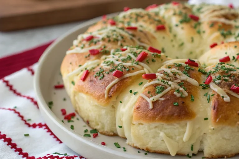 Cheesy Pull Apart Christmas Bread